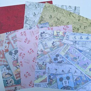 Mickey Comics - Disney 12x12 Scrapbook Paper Lot - NEW